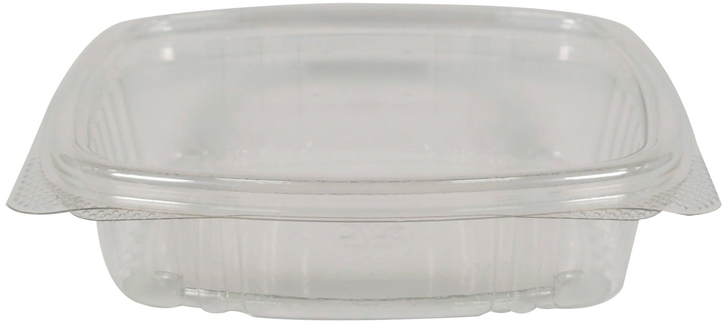 Genpak AD08 Clear Hinged Deli Container, 8oz, 5 3/8 x 4 1/2 x 1 1