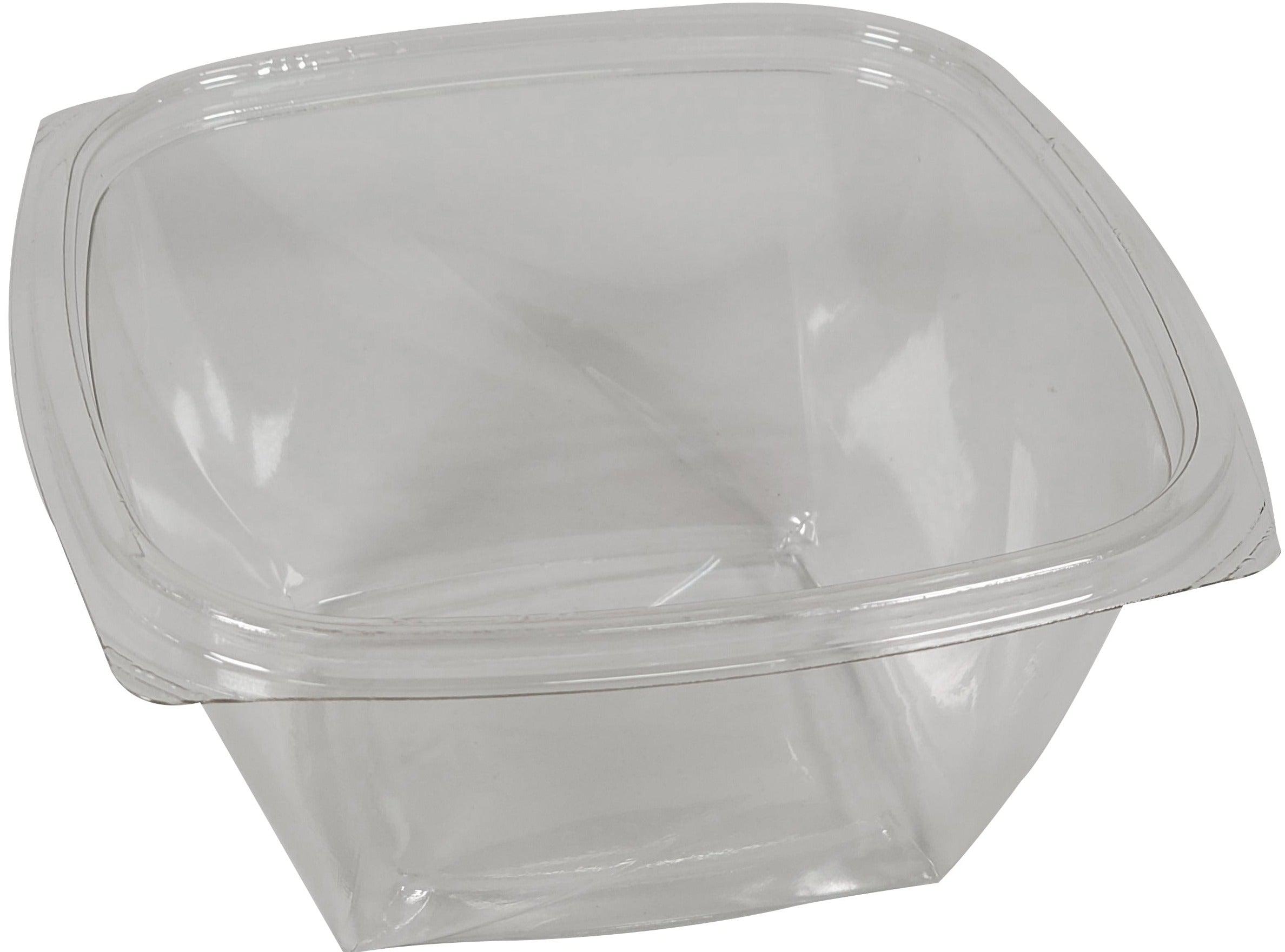 16oz. Clear Plastic Disposable Containers w/ Lids 50ct.