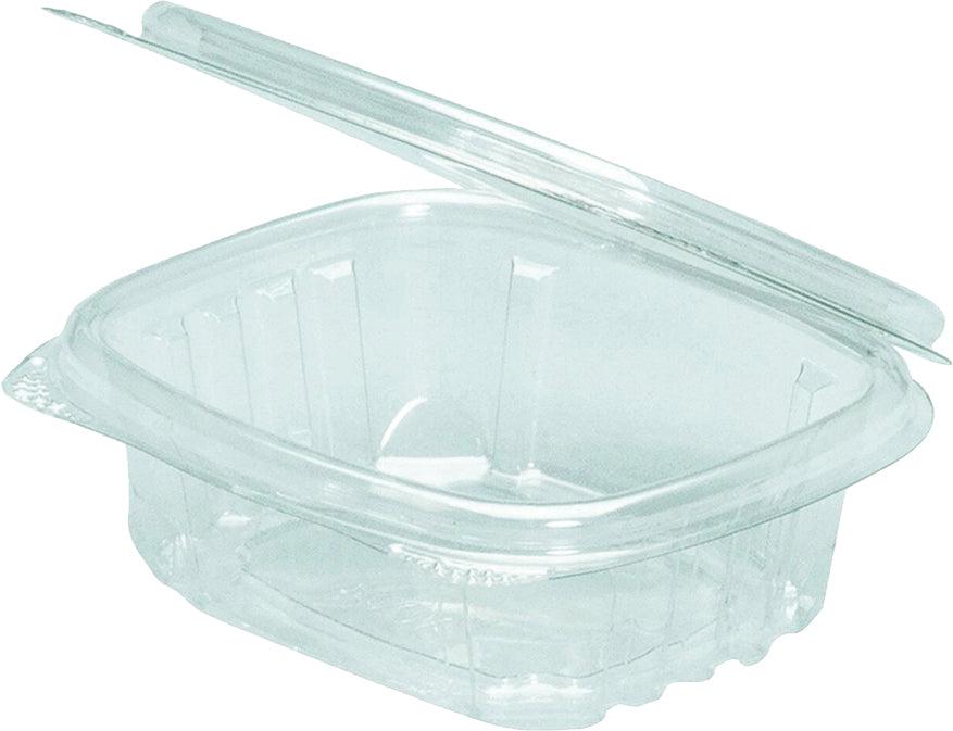 Genpak AD08 8 oz. Clear Hinged Deli Container - 200/Case