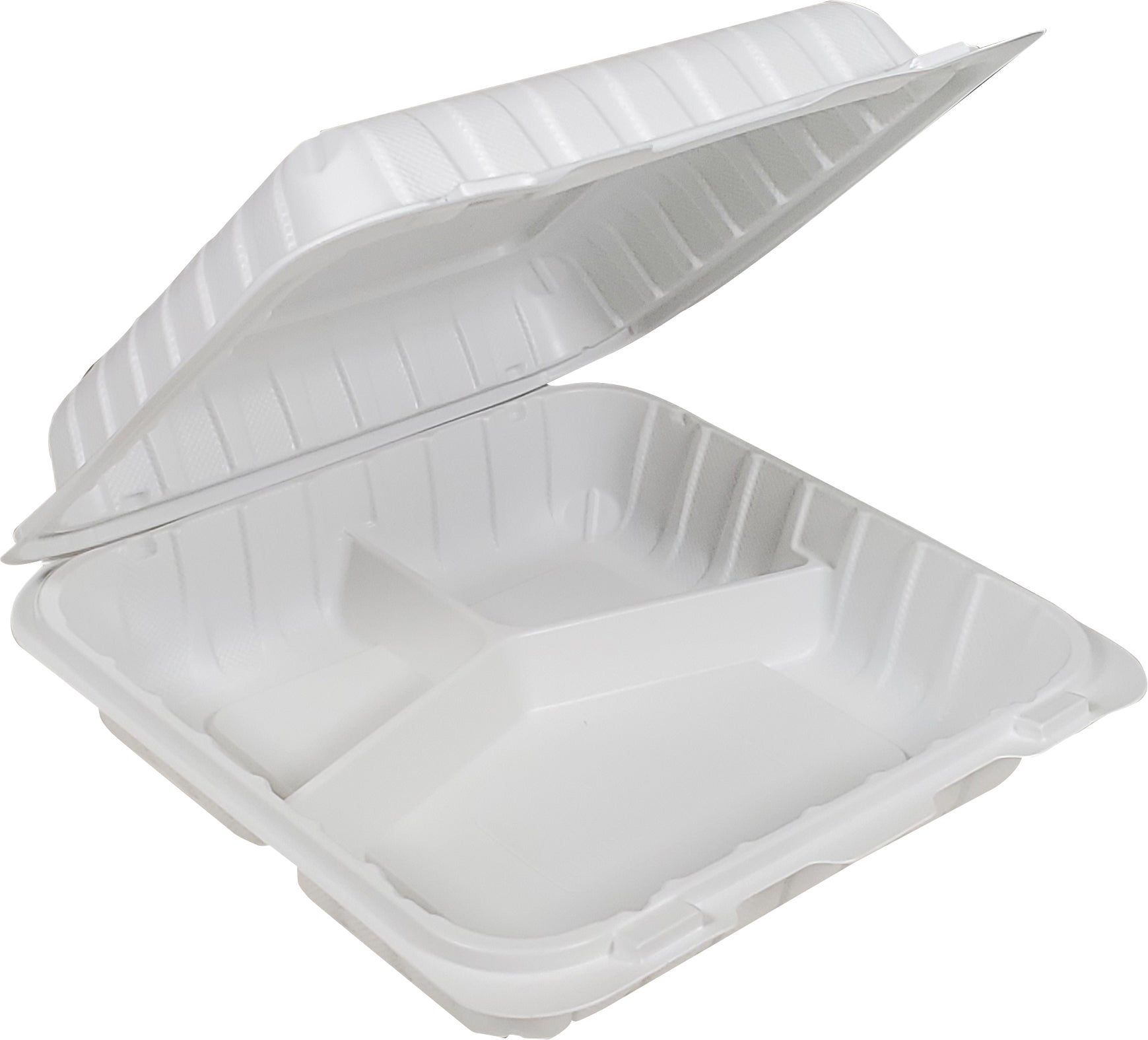 10x10x3 3 Compartment Clamshell Takeout Containers 200 pcs – Pony  Packaging