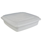 XC - Ecomates -48oz Square Microwavable Container - White 100/Case-JE-48B