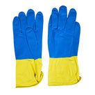 SBS Natural Latex Gloves Blue/Yellow Large