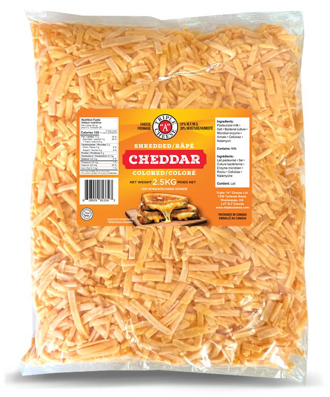 Triple A Cheese - Shredded Color Cheddar - 104026