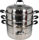 Stainless Steel Steamer 32cm - 3 Tier + Lid