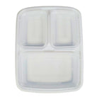 Value+ - 33oz 3 Compartment Rectangle Container - White