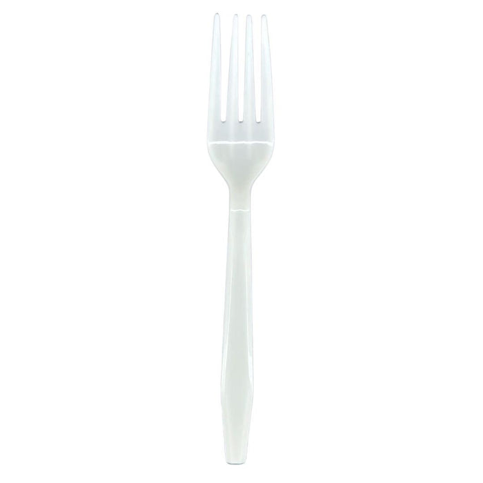 Value+ - Medium Heavy - Plastic Fork - White - Retail Pack - RP1101