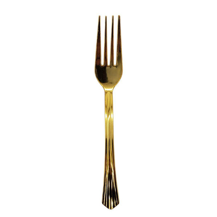 Plastic Fork - Gold - 18.7x2.8cm - SF54