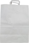 CLR - Eco-Craze - White Paper Flat Handle Bag - 13x7x17