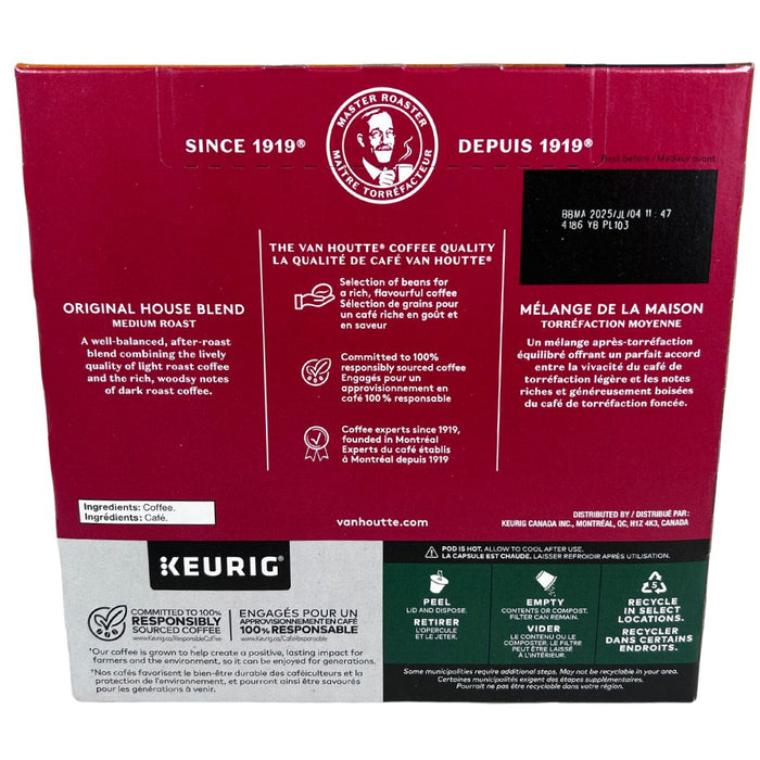 Van Houtte - Original House Blend - Medium K-Cup for Keurig