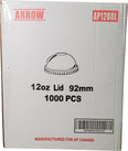 XC - Arrow - 92 MM Dome lids for 12 oz Plastic Cups