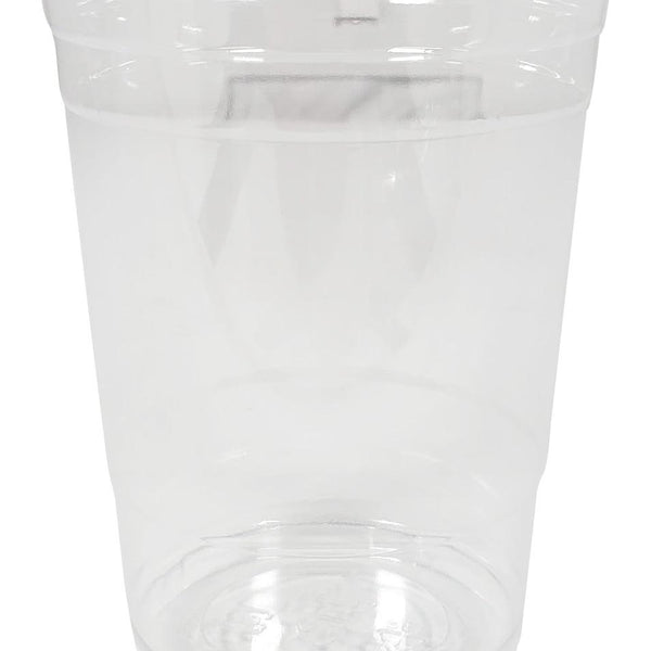 Large Disposable Clear PET Plastic Cups W/ Flat Lids and 