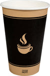 Morning Dew/Maple - 16 oz Hot Paper Cup - Ebony Print - H16E