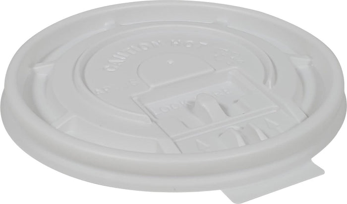 XC - Eco-Craze/Maple/Arrow - White Flat Tear Back Lids for 10-24oz Hot Cup - LFW10+