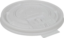 XC - Eco-Craze/Maple/Arrow - White Flat Tear Back Lids for 10-24oz Hot Cup - LFW10+