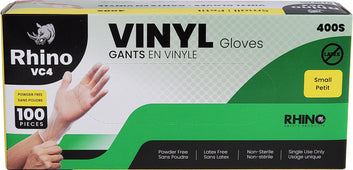 Rhino - VC4 - Clear Vinyl Gloves - Small - 400S