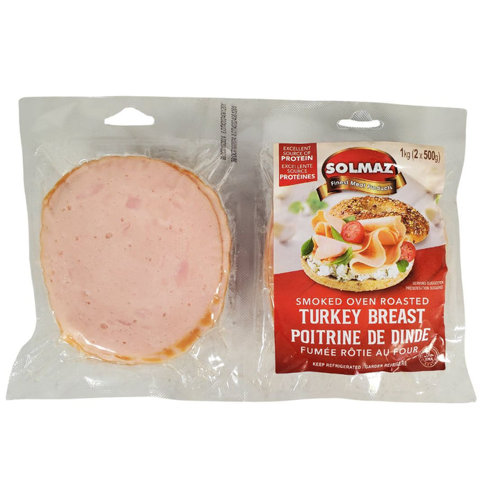 Solmaz - Smoked Oven Roasted Turkey Breast Slices - 2 x 500 g - HALAL