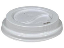 XC - Eco-Craze/E2E White Dome Lids for 10-24oz Hot Cup