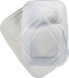 Value+ - 24oz 2 Compartment Rectangle Container - White