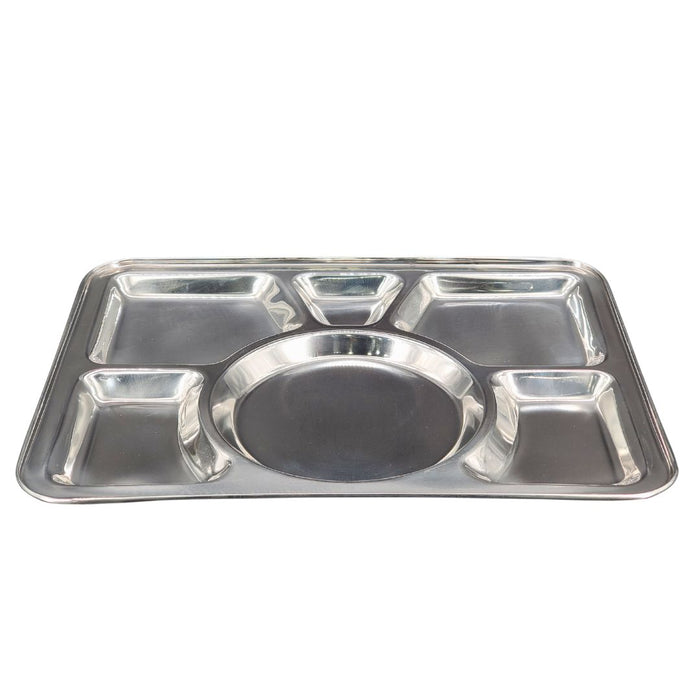 XC - SS Meal Tray - 6 Compartment - Heavy