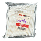 Value+ - Heavy - Plastic Fork - White - Retail Pack - RP2101