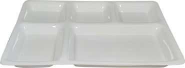 Melamine Meal Tray / Thali - 5 Compartment