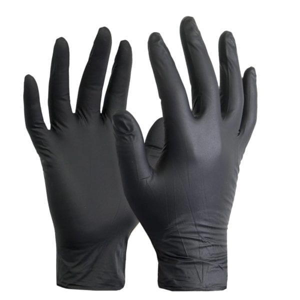 Rhino - NX9 - Black Nitrile Gloves - PF - Large - 900L