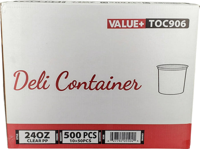 Value+ - 24oz Clear PP Deli Container