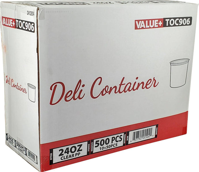 Value+ - 24oz Clear PP Deli Container