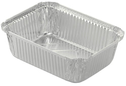 1 1/2 lb. Oblong (Deep) Take-Out Foil Pan w/Board Lid 500/CS –