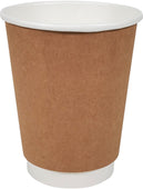 Morning Dew - 12 oz Hot Paper Cup - Double Wall - White - D-H12W