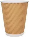 Morning Dew - 12 oz Tall Hot Paper Cup - Ripple - Kraft - RC-H12TK