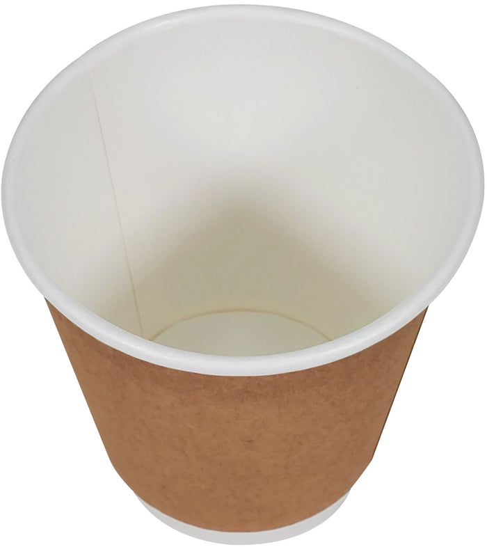 Morning Dew - 10 oz Squat Hot Paper Cup - Double Wall - White - D-H10SW