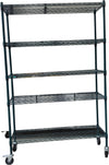 Epoxy - Wire Shelving w/ Wheels - 5 Shelves - 48x18x72