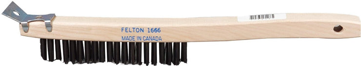 Felton - 1666-Curved Handle Scratch Brush w/Scraper