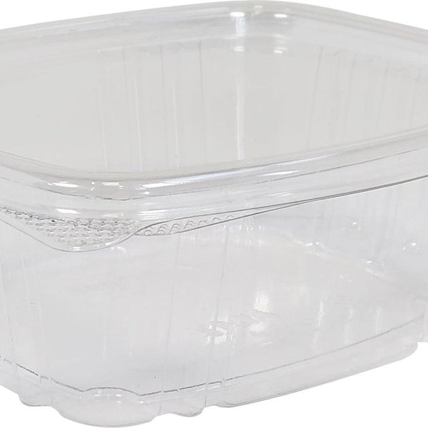 Genpak AD12 12 oz Plastic Hinged Container, 5-3/8 x 4-1/2 x 2-1/2