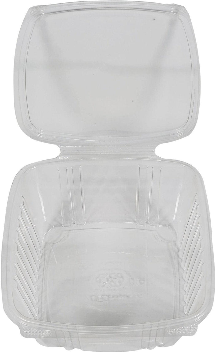 Genpak AD64 2 Qt. Clear Hinged Deli Container - 200/Case - Splyco