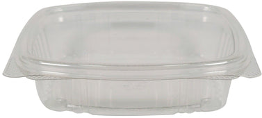 Genpak AD12 12 oz Plastic Hinged Container, 5-3/8 x 4-1/2 x 2-1/2