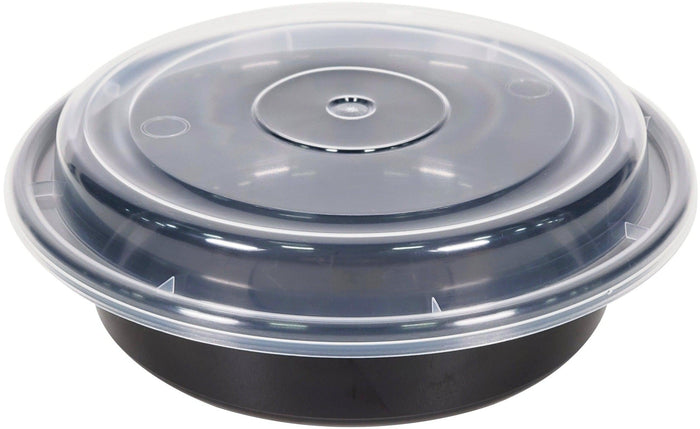 12 oz. Round Clear Plastic Soup Container Set - 240/Case