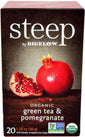 Steep - Tea Bags - Organic - Green Tea w/Pomegranate