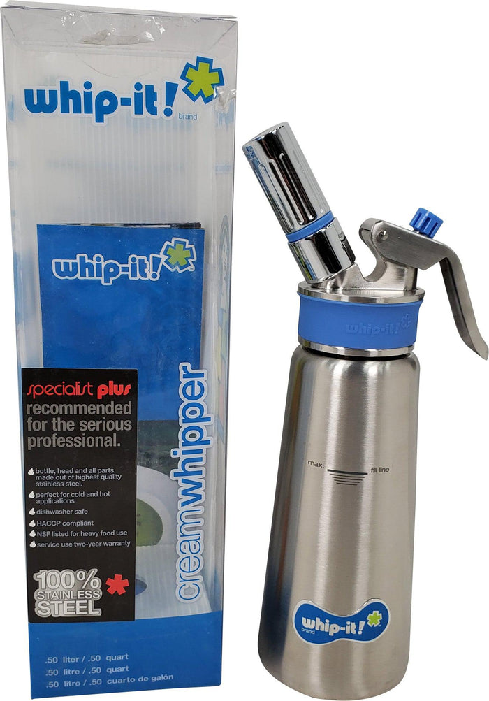 Whip-It Specialist 0.5 Liter Heavy-Duty Stainless Steel Whipper DC